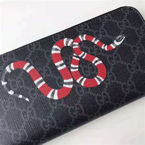 gucci gg supreme wallet - black - wallets|kingsnake print gg supreme wallet.